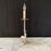Silver Plated Bronze Deer or Stag Sculpture Table Lamp with Leaf Torch Base in the Manner of Valenti