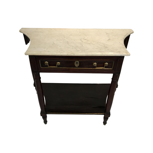 French Louis XVI Style Early Neoclassical Marble Top Console, Accent Table or Side Table