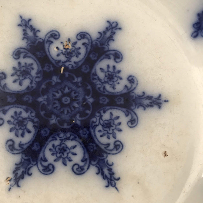 Antique blue and white ceramic bowl