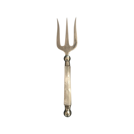 British Mother of Pearl Silver Bread Serving Fork