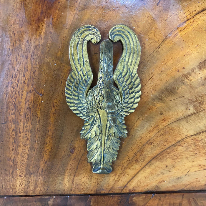 Marble Top Dresser - Detail View of Swan Pull - For Sale