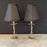 Pair of Silver Plated Bronze Deer Fine Sculpture Table Lamps in the Manner of Valenti