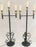For sale: Pair of French Antique Wrought Iron and Brass Torchieres from an old Cathedral / Pair of Tall Floor Lamps