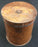 Antique brown faux painted metal canister 