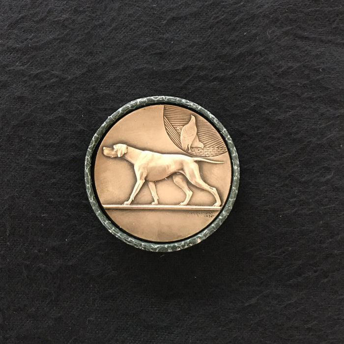 French Antique Dog Show Medal: Societe Canine De Cauterets 1935 for sale