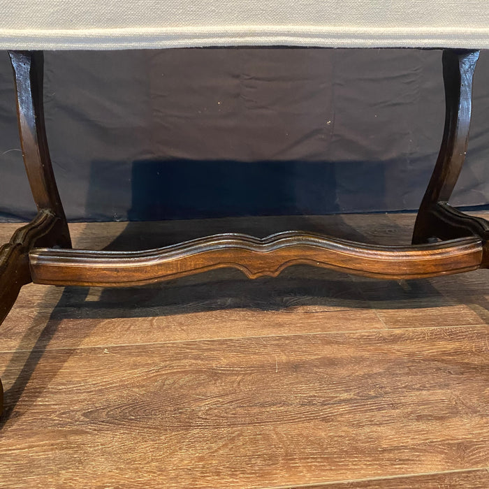 Antique French Os de Mouton Walnut Bench | 19th Century with New Upholstery