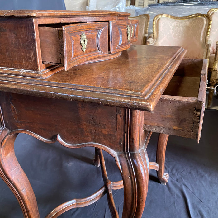 Exquisitely Carved Early Italian Petite Writing Desk or Accent Table