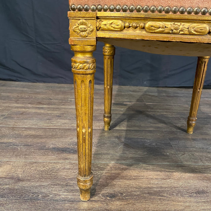 Pair of Antique French Louis XVI Side Chairs or Dining Chairs | Painted & Gilt Accent Chairs