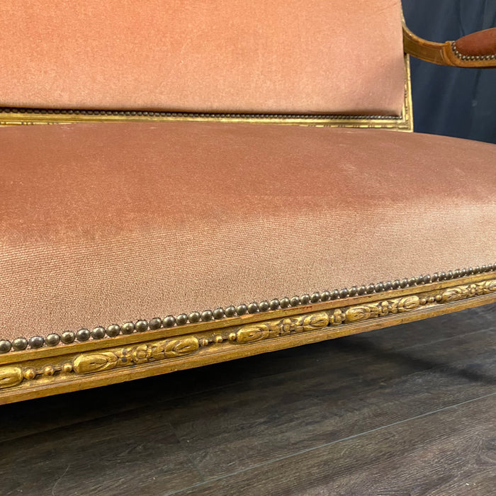 Antique French Louis XVI Salon Suite | Sofa or Canapé, Pair of Armchairs or Fauteuils & Pair of Side Chairs