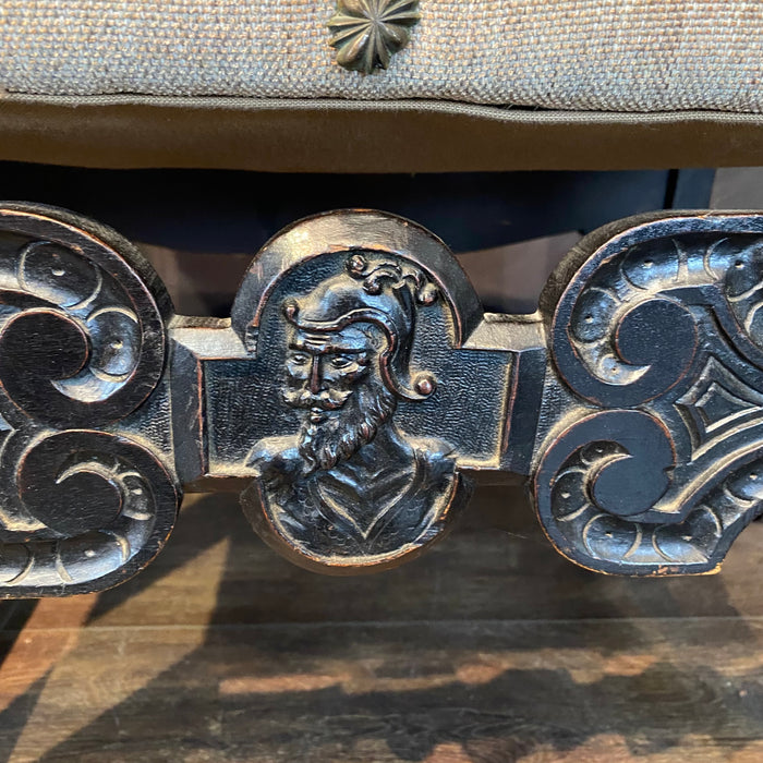 Pair 18th Century British Baroque or Renaissance Revival Armchairs or Fauteuils