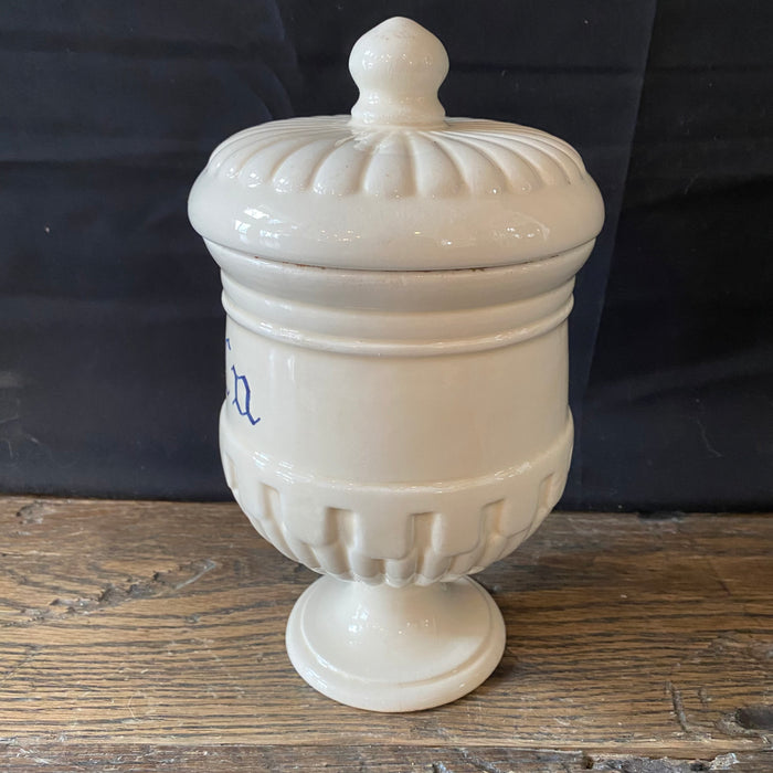 Antique Italian Apothecary Jar Venetian Betulla Porcelain Urn Large