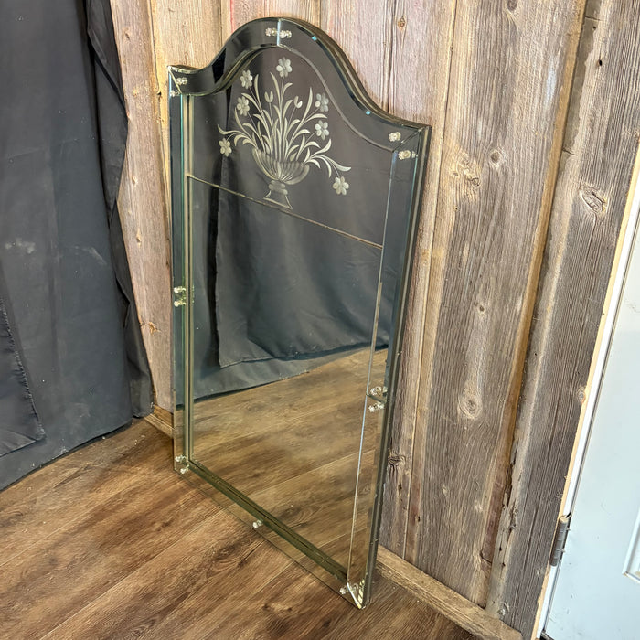 Antique Venetian Engraved Neoclassical Wall Mirror