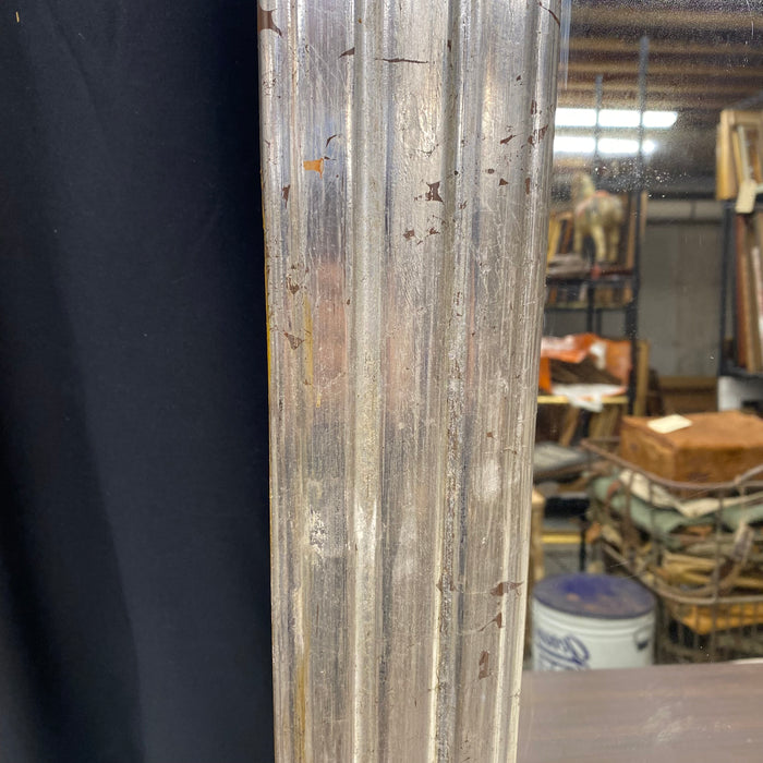 French Art Nouveau Silver Gilt Wall Mirror