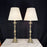 Pair of Tall Antique French Gilt Metal Church Altar Candlestick Table Lamps