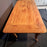 Antique French Farmhouse Dining Table with Scalloped Apron and Two Drawers