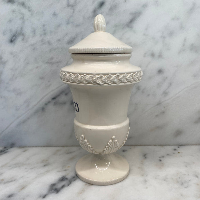 Antique Italian Apothecary Jar Venetian Porcelain Urn Large