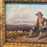 French 19th Century Signed Oil Painting of a Shepherd in Giltwood Frame