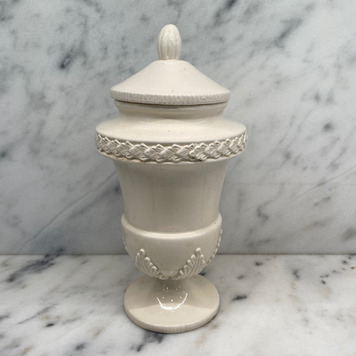 Antique Italian Apothecary Jar Venetian Porcelain Urn Large "Ruta"