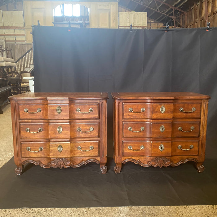 French Louis XV Style Pair of Nightstands, Chests of Drawers or Bedside Tables or Commodes