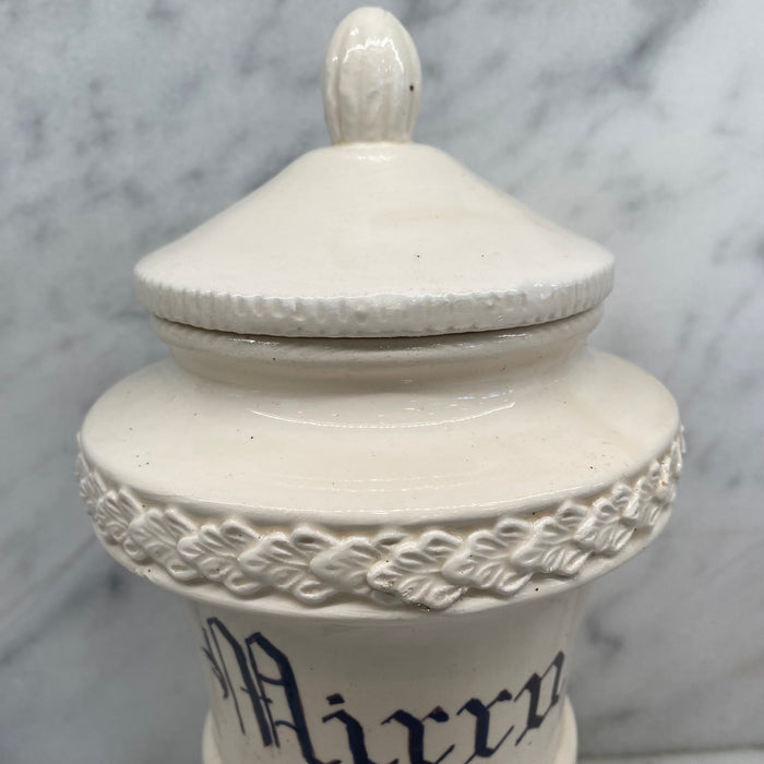Antique Italian Apothecary Jar Venetian Porcelain Urn Large "Mirra"