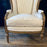 Antique French Louis XVI Armchair or Bergere Chair with New Upholstery