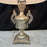 Antique Silver Urn Table Lamp with Elaborate Foliate Carving and Scrolled Handles (2 available)