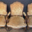 Set of Four French Louis XV Carved Armchairs with Cut Velvet Mohair Upholstery