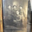 Antique French Ornate Gilt Metal Photo Frame with Original Military Portrait