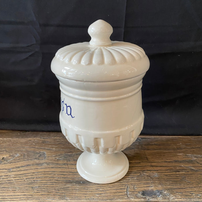 Antique Italian Apothecary Jar Venetian Acetosa Porcelain Urn Large