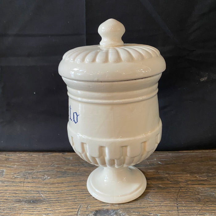 Antique Italian Apothecary Jar Venetian Meleto Porcelain Urn Large