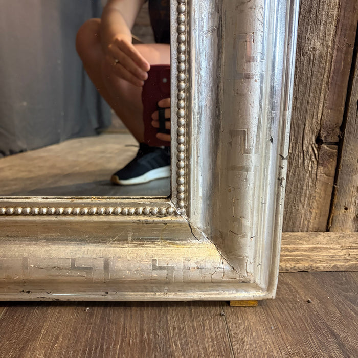 French 19th Century Louis Philippe Silver Gilt Mirror
