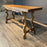 French Console Table or Dining Table with Carved Trestle Base and Folding Solid Oak Top