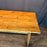 French Provincial Farmhouse Dining Table with Plank Top and Tapered Legs