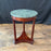 French Style Pair of Neoclassical Marble Top Round Side Tables