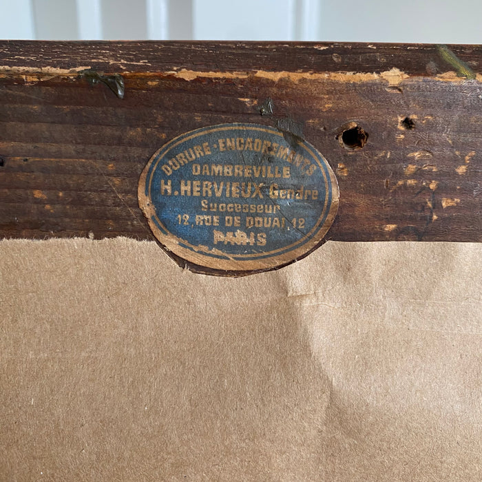 Antique French Painting: Impressionist Landscape from Paris