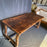 French Walnut Dining Table with Beautifully Carved Lyre End Legs