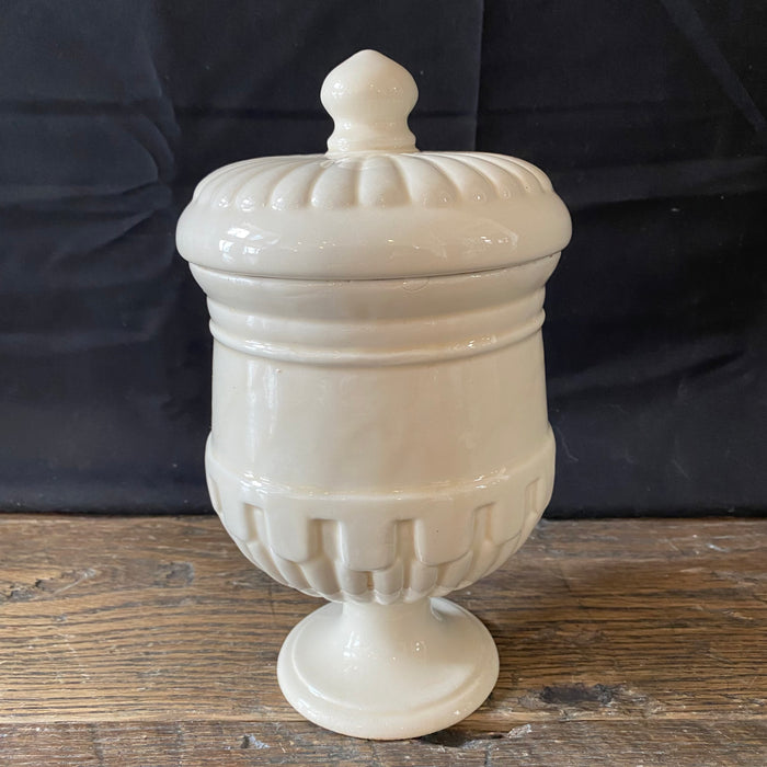 Antique Italian Apothecary Jar Venetian Canapa Porcelain Urn Large