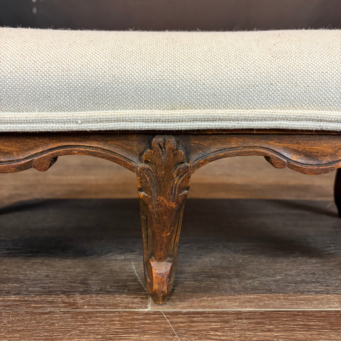 French Louis XV Petite Carved Walnut Footstool or Footrest