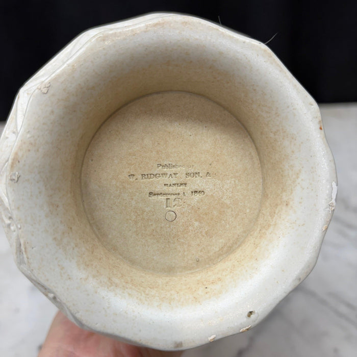 English Ridgway Eglinton Tournament Relief-Molded Stoneware Jug or Pitcher, circa 1840