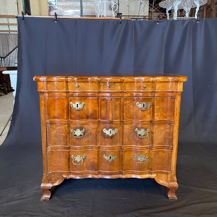 Period Dutch Rococo Walnut Commode or Chest of Drawers with Secret Drawer