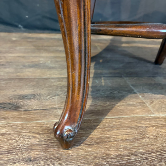 Set of Eight French Louis XV-Style Walnut Dining Chairs with Rush Seats