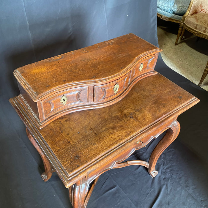 Exquisitely Carved Early Italian Petite Writing Desk or Accent Table