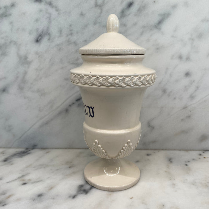 Antique Italian Apothecary Jar Venetian Porcelain Urn Large