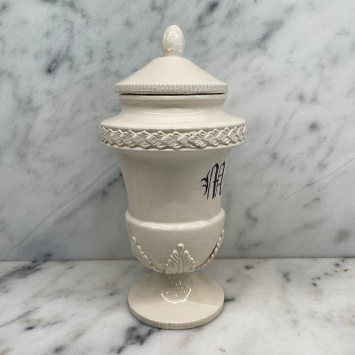 Antique Italian Apothecary Jar Venetian Porcelain Urn Large