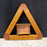 Antique Inlaid Triangular Cribbage Board with Integrated Card Holder