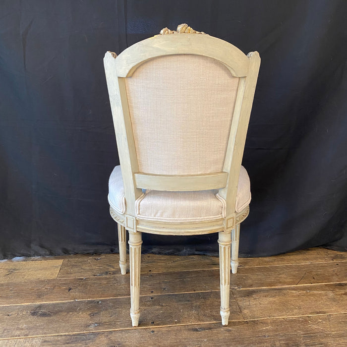 Pair of French 19th Century Louis XVI Neoclassical Accent Chairs