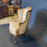 Pair of French Louis XV Giltwood Bergere Armchairs or Wingback Chairs with Carved Floral Motifs