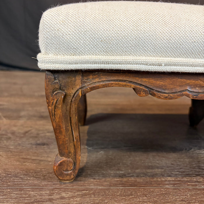 French Louis XV Petite Carved Walnut Footstool or Footrest