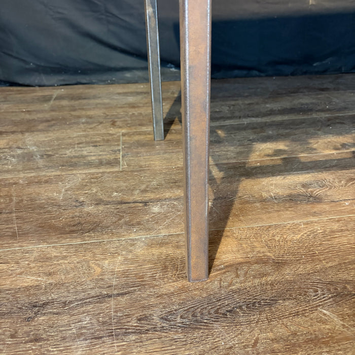 Antique French Wrought Iron Console Table with Marble Top | Balcony Railing Console Large