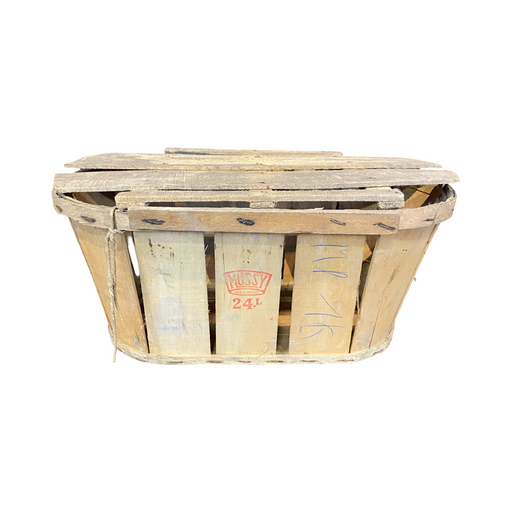 Wooden Fruit Basket with Top from France Marque Depose Mussy